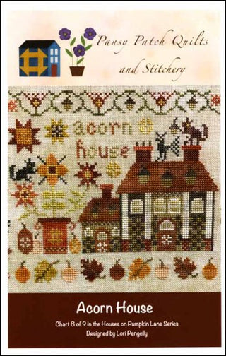 Houses on Pumpkin Lane Chart 8: Acorn House Cross Stitch Pattern by Pansy Patch Quilts and Stitchery - Premium Pattern, Cross Stitch from Pansy Patch Quilts and Stitchery - Just $9! Shop now at Crossed Hearts Needlework & Design