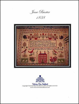 Jane Baxter 1838 Cross Stitch Pattern by Victorian Rose Needlearts - Premium Pattern, Cross Stitch from Victorian Rose Needlearts - Just $20! Shop now at Crossed Hearts Needlework & Design