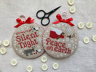 Joyful Christmas Ornaments Cross Stitch Pattern by Stitches by Ethel *NEW* - Premium Pattern, Cross Stitch from Stitches By Ethel - Just $9! Shop now at Crossed Hearts Needlework & Design