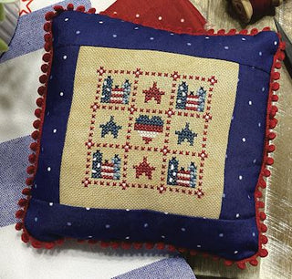 July Nine Patch: Lindsey's Nine Patch Series Cross Stitch Pattern by Primrose Cottage Stitches - Premium Pattern, Cross Stitch from Primrose Cottage Stitches - Just $6! Shop now at Crossed Hearts Needlework & Design