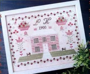 LK 1900: A little pink house Cross Stitch Pattern by Mojo Stitches *NEW* - Premium Patterns, Cross Stitch from Mojo Stitches - Just $17! Shop now at Crossed Hearts Needlework & Design