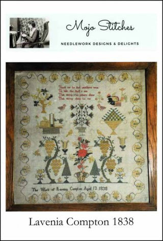 Lavenia Compton 1838 Cross Stitch Pattern *NEW* - Crossed Hearts Needlework & Design