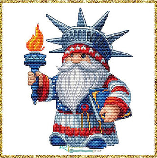 Liberty Gnome Welcome Cross Stitch Pattern by Les Petites Croix de Lucie *NEW* - Premium Pattern, Cross Stitch from Les Petites Croix de Lucie - Just $13.80! Shop now at Crossed Hearts Needlework & Design