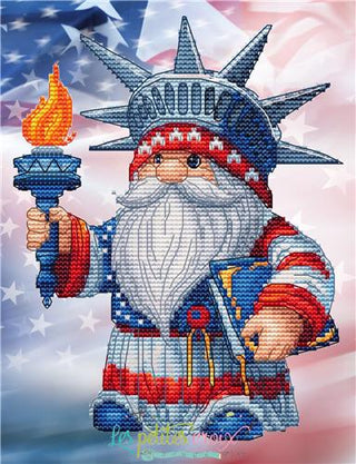 Liberty Gnome Welcome Cross Stitch Pattern by Les Petites Croix de Lucie *NEW* - Premium Pattern, Cross Stitch from Les Petites Croix de Lucie - Just $13.80! Shop now at Crossed Hearts Needlework & Design