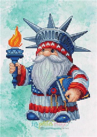 Liberty Gnome Welcome Cross Stitch Pattern by Les Petites Croix de Lucie *NEW* - Premium Pattern, Cross Stitch from Les Petites Croix de Lucie - Just $13.80! Shop now at Crossed Hearts Needlework & Design