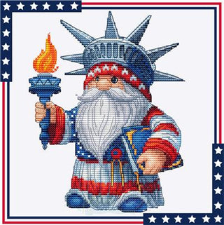 Liberty Gnome Welcome Cross Stitch Pattern by Les Petites Croix de Lucie *NEW* - Premium Pattern, Cross Stitch from Les Petites Croix de Lucie - Just $13.80! Shop now at Crossed Hearts Needlework & Design