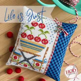 Life is Just Cross Stitch Pattern by Hands On Design - Premium Pattern, Cross Stitch from Hands On Design - Just $10! Shop now at Crossed Hearts Needlework & Design