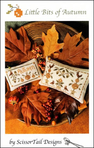 Little Bits of Autumn Cross Stitch Pattern by ScissorTail Designs - Premium Pattern, Cross Stitch from ScissorTail Designs - Just $10.50! Shop now at Crossed Hearts Needlework & Design