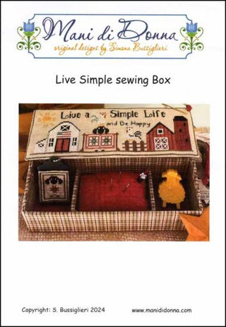 Live Simple Sewing Box Cross Stitch Pattern by Mani di Donna - Premium Pattern, Cross Stitch from Mani di Donna - Just $28! Shop now at Crossed Hearts Needlework & Design