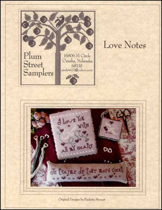 Love Notes Cross Stitch Pattern by Plum Street Samplers - Premium Pattern, Cross Stitch from Plum Street Samplers - Just $10! Shop now at Crossed Hearts Needlework & Design