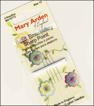 Size 12 Short Sharp Beading Needles by Mary Arden - Premium Hand-Sewing Needles from Colonial Needle Company - Just $4.54! Shop now at Crossed Hearts Needlework & Design