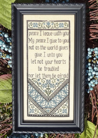 Let Not Your Hearts Be Troubled Cross Stitch Pattern by My Big Toe Designs