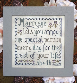 Marriage Cross Stitch Pattern by My Big Toe Designs - Premium Pattern, Cross Stitch from My Big Toe Designs™ - Just $8! Shop now at Crossed Hearts Needlework & Design