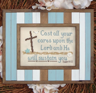 He Will Sustain You Cross Stitch Pattern by My Big Toe Designs - Premium Pattern, Cross Stitch from My Big Toe Designs™ - Just $8! Shop now at Crossed Hearts Needlework & Design