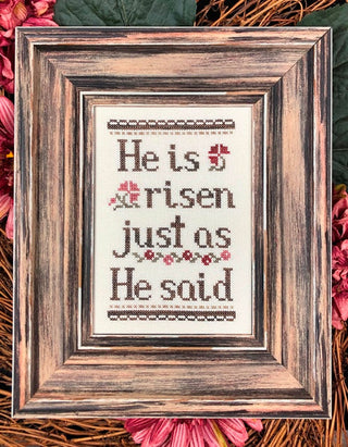 He Is Risen Cross Stitch Pattern by My Big Toe Designs - Premium Pattern, Cross Stitch from My Big Toe Designs™ - Just $8! Shop now at Crossed Hearts Needlework & Design