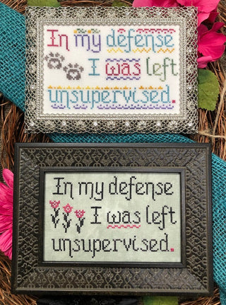 In My Defense Cross Stitch Pattern by My Big Toe Designs - Premium Pattern, Cross Stitch from My Big Toe Designs™ - Just $8! Shop now at Crossed Hearts Needlework & Design