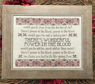 Power in the Blood Cross Stitch Pattern by My Big Toe Designs - Premium Pattern, Cross Stitch from My Big Toe Designs™ - Just $10! Shop now at Crossed Hearts Needlework & Design