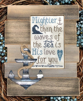 Mightier Than the Waves Cross Stitch Pattern by My Big Toe Designs - Premium Pattern, Cross Stitch from My Big Toe Designs™ - Just $8! Shop now at Crossed Hearts Needlework & Design