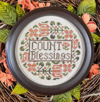 Count Blessings Cross Stitch Pattern by My Big Toe Designs - Premium Pattern, Cross Stitch from My Big Toe Designs™ - Just $8! Shop now at Crossed Hearts Needlework & Design