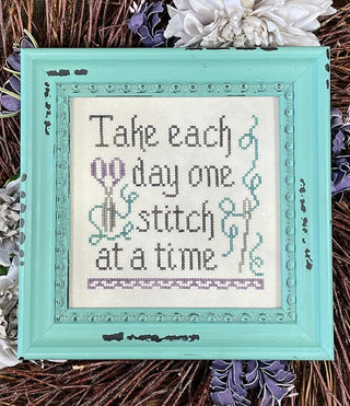 One Stitch at a Time Cross Stitch Pattern by My Big Toe Designs - Premium Pattern, Cross Stitch from My Big Toe Designs™ - Just $8! Shop now at Crossed Hearts Needlework & Design