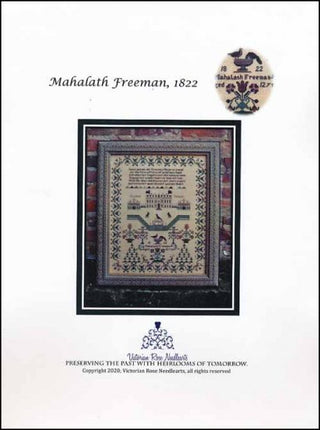 Mahalath Freeman 1822 Cross Stitch Pattern by Victorian Rose Needlearts - Premium Pattern, Cross Stitch from Victorian Rose Needlearts - Just $14! Shop now at Crossed Hearts Needlework & Design