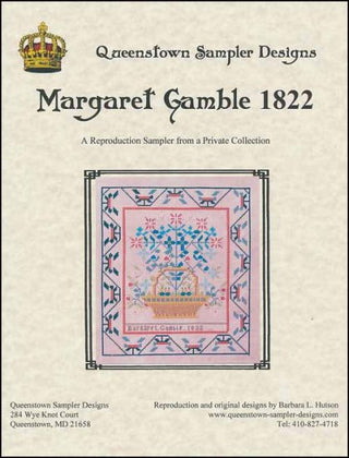 Margaret Gamble 1822 Cross Stitch Pattern by Queenstown Sampler Designs - Premium Pattern, Cross Stitch from Queenstown Sampler Designs - Just $14! Shop now at Crossed Hearts Needlework & Design