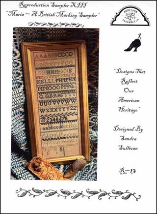 Maria ~ A British Marking Sampler Cross Stitch Pattern Homespun Elegance *NEW* - Premium Pattern, Cross Stitch from Homespun Elegance - Just $14! Shop now at Crossed Hearts Needlework & Design