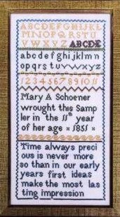 Mary A. Schoener 1851 Cross Stitch Pattern by SamBrie Stitches Designs *NEW* - Premium Pattern, Cross Stitch from SamBrie Stitches Designs - Just $9! Shop now at Crossed Hearts Needlework & Design