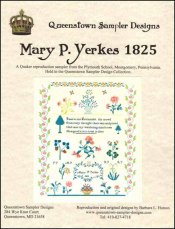 Mary P. Yerkes 1825 Cross Stitch Pattern by Queenstown Sampler Designs - Premium Pattern, Cross Stitch from Queenstown Sampler Designs - Just $36! Shop now at Crossed Hearts Needlework & Design