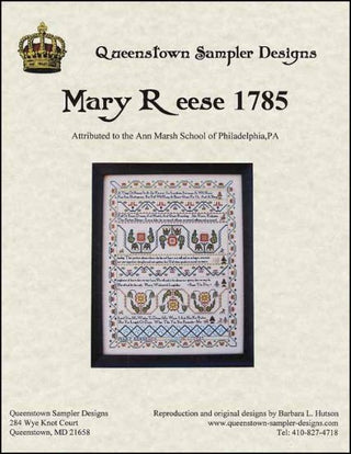 Mary Reese 1785 Cross Stitch Pattern by Queenstown Sampler Designs - Premium Pattern, Cross Stitch from Queenstown Sampler Designs - Just $24! Shop now at Crossed Hearts Needlework & Design