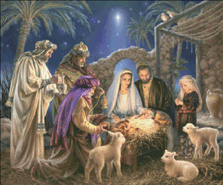 The Nativity FULL COVERAGE Cross Stitch Pattern by Heaven and Earth Designs - Premium Pattern, Cross Stitch from Heaven and Earth Designs - Just $23! Shop now at Crossed Hearts Needlework & Design