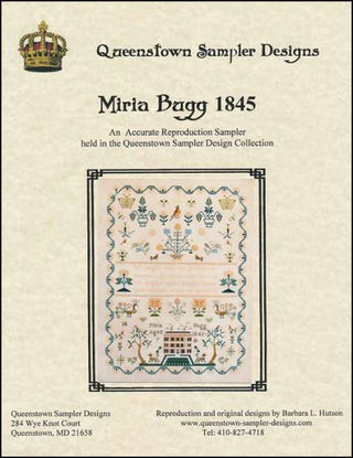 Miria Bugg 1845 Cross Stitch Pattern by Queenstown Sampler Designs - Premium Pattern, Cross Stitch from Queenstown Sampler Designs - Just $24! Shop now at Crossed Hearts Needlework & Design