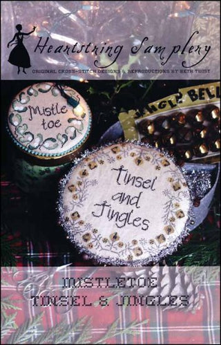 Mistletoe, Tinsel & Jingles Cross Stitch Pattern by Heartstring Samplery - Premium Pattern, Cross Stitch from Heartstring Samplery - Just $10! Shop now at Crossed Hearts Needlework & Design