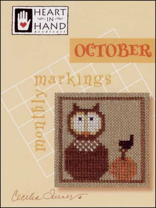 Monthly Markings: October Cross Stitch Pattern by Heart In Hand Needleart - Premium Pattern, Cross Stitch from Heart In Hand Needleart - Just $5! Shop now at Crossed Hearts Needlework & Design