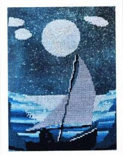 Moonlight Sail Cross Stitch Pattern by Salty Stitcher Designs - Premium Pattern, Cross Stitch from Salty Stitcher Designs - Just $16! Shop now at Crossed Hearts Needlework & Design