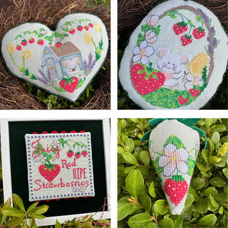 Mousy's Strawberry Cross Stitch Pattern by Luhu Stitches - Premium Pattern, Cross Stitch from Luhu Stitches - Just $12! Shop now at Crossed Hearts Needlework & Design