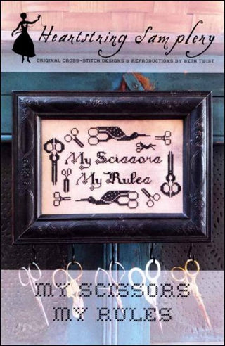 My Scissors My Rules Cross Stitch Pattern by Heartstring Samplery *NEW* - Premium Pattern, Cross Stitch from Heartstring Samplery - Just $12! Shop now at Crossed Hearts Needlework & Design