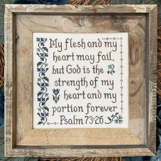 My Strength and Portion Cross Stitch Pattern by My Big Toe Designs NEW! - Premium Patterns, Cross Stitch from My Big Toe Designs™ - Just $8! Shop now at Crossed Hearts Needlework & Design