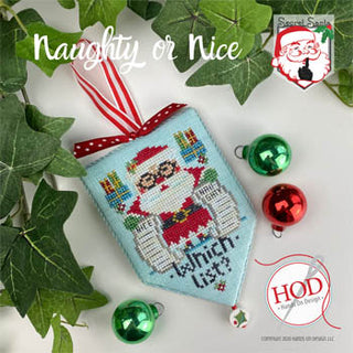 Naughty Or Nice: Secret Santa Series Cross Stitch Pattern by Hands On Design - Premium Pattern, Cross Stitch from Hands On Design - Just $6! Shop now at Crossed Hearts Needlework & Design