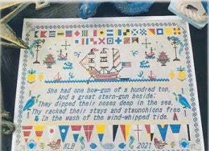 Nautical Sampler The Clampherdown Cross Stitch Pattern by Salty Stitcher Designs - Premium Pattern, Cross Stitch from Salty Stitcher Designs - Just $26! Shop now at Crossed Hearts Needlework & Design