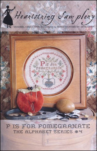 P Is for Pomegranate Cross Stitch Pattern by Heartstring Samplery - Premium Pattern, Cross Stitch from Heartstring Samplery - Just $10! Shop now at Crossed Hearts Needlework & Design