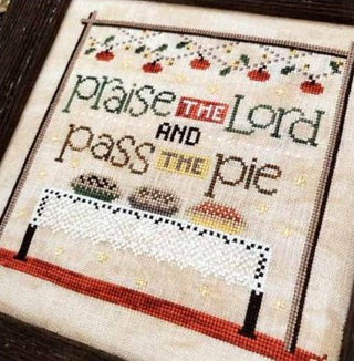 Pass the Pie Cross Stitch Pattern by Sweet Wing Studio *NEW* - Premium Pattern, Cross Stitch from Sweet Wing Studio - Just $10! Shop now at Crossed Hearts Needlework & Design