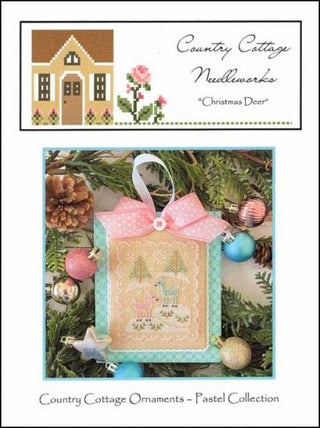 Pastel Ornament Part 11: Christmas Deer Cross Stitch Pattern by Country Cottage Needleworks *NEW* - Premium Pattern, Cross Stitch from Country Cottage Needleworks - Just $7! Shop now at Crossed Hearts Needlework & Design