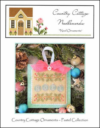 Pastel Ornament Part 12: Noel Ornament Cross Stitch Pattern by Country Cottage Needleworks *NEW* - Premium Pattern, Cross Stitch from Country Cottage Needleworks - Just $7! Shop now at Crossed Hearts Needlework & Design