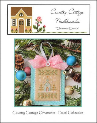 Pastel Ornament Part 3: Christmas Church Cross Stitch Pattern by Country Cottage Needleworks - Premium Pattern, Cross Stitch from Country Cottage Needleworks - Just $7! Shop now at Crossed Hearts Needlework & Design