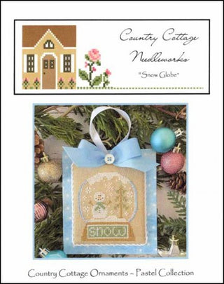 Pastel Ornament Part 4: Snow Globe Cross Stitch Pattern by Country Cottage Needleworks - Premium Pattern, Cross Stitch from Country Cottage Needleworks - Just $7! Shop now at Crossed Hearts Needlework & Design