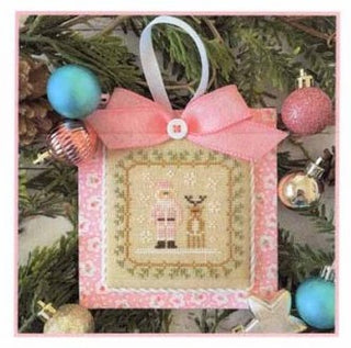 Pastel Ornament Part 9: Santa and Rudolph Cross Stitch Pattern by Country Cottage Needleworks *NEW* - Premium Pattern, Cross Stitch from Country Cottage Needleworks - Just $7! Shop now at Crossed Hearts Needlework & Design