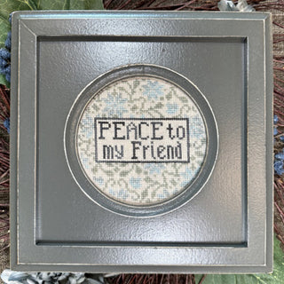 Peace To My Friend Cross Stitch Pattern by My Big Toe Designs NEW! - Premium Patterns, Cross Stitch from My Big Toe Designs™ - Just $8! Shop now at Crossed Hearts Needlework & Design