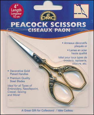 Peacock 4" Embroidery Scissors by DMC - Premium Embroidery Scissors from DMC® - Just $8.50! Shop now at Crossed Hearts Needlework & Design