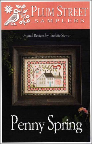 Penny Spring Cross Stitch Pattern by Plum Street Samplers - Premium Pattern, Cross Stitch from Plum Street Samplers - Just $12! Shop now at Crossed Hearts Needlework & Design